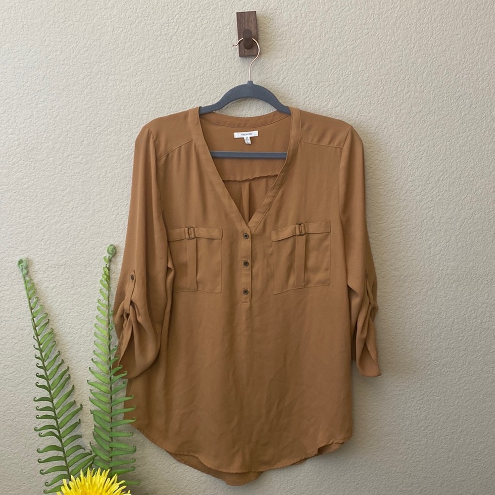 Maurice’s camel color blouse